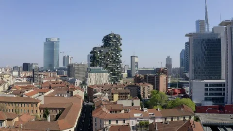 Drone video of Vertical Forest in Milan, Italy 스톡 동영상 126988875