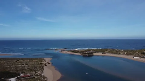 Drone Video Vila Nova de Milfontes Stock Footage 260093479
