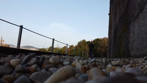 Drone video while crashing laterally Stock Footage 124385254
