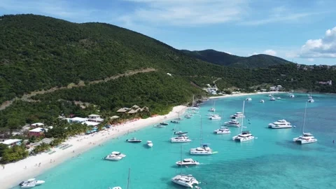 Drone video White Bay Panoramic Stock Footage 260087294
