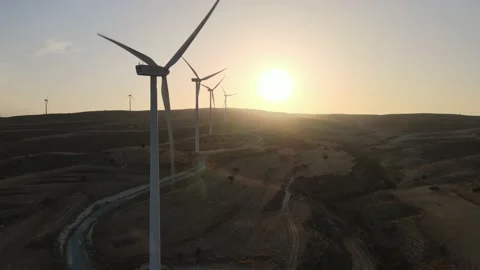 Drone video of Wind Turbines Video stock 149135231