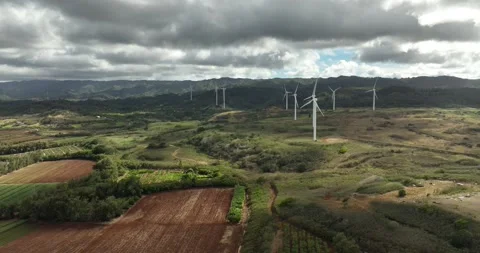 Drone video of wind turbines Stock Footage 251640723