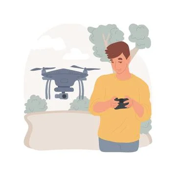 Drone videography isolated cartoon vector illustration. Stock Illustration
