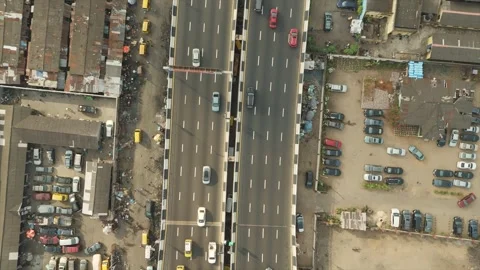 Drone View Of 3rd Mainland Bridge Stock Footage 304647320