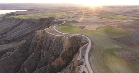 Drone view - Aerial view from Barrancas ecosystem in Spain - 4K resolution 스톡 동영상 84643775