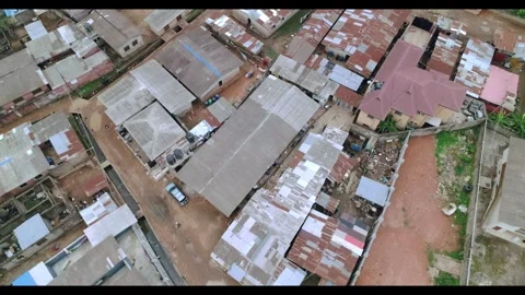 Drone view of african getto in 60fps 库存影片 296716721