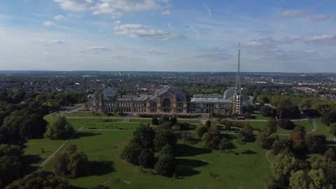 Drone view of Alexandra palace Stock Footage 286868593