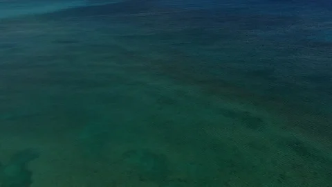 Drone View Along Eight Mile Rock Beach Shoreline, Grand Bahama Bahamas Stock Footage 89390599