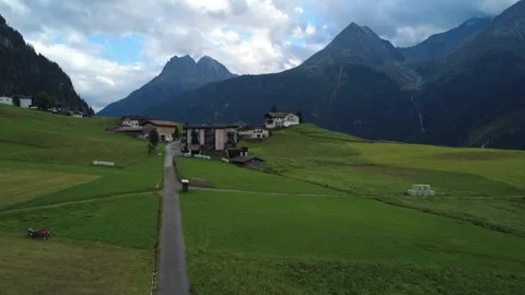 Drone view of alpine mountains in tyrol Austria 動画素材 337737425