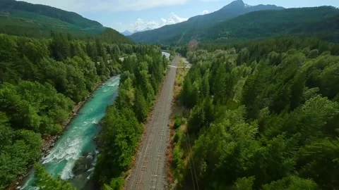 Drone View Of Amazing River Stock Footage 304064637