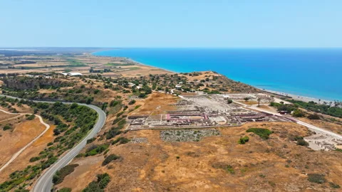 Drone view of the Ancient Amathus area in Cyprus. Stock Footage 341655690