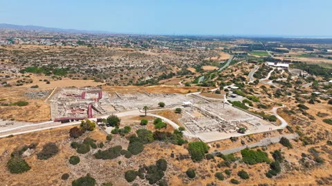 Drone view of Ancient Amathus in Cyprus. Stock Footage 341652396