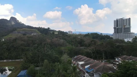 Drone view of Apartment on top of the hills in Ampang Stock Footage 148493370