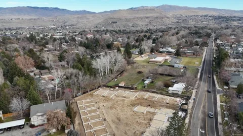 Drone view apartments under construction Stock Footage 277118018