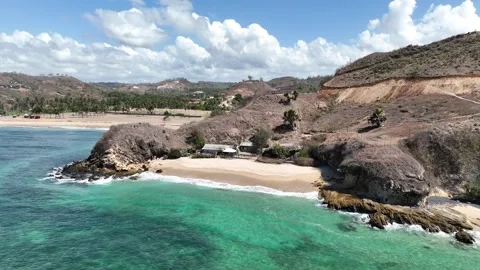 Drone View Of Areguling Beach, Indonesia, Indonesia Видео 292966615