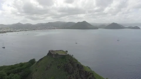 Drone view around mountain top Stock Footage 63192211