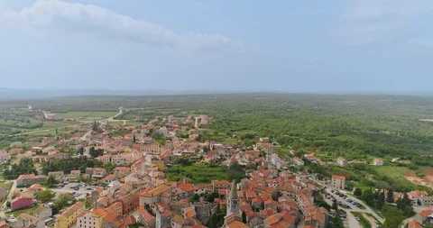 Drone view of Bale - Valle, Istria, Croatia Stock Footage 128991382