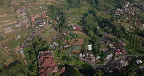 Drone View of Bali. Mountain winding road 스톡 동영상 241556627