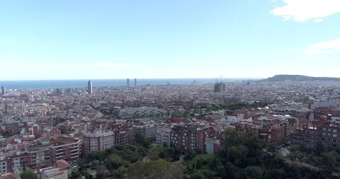 Drone view of Barcelona Stock Footage 98653786