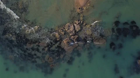 A drone view from the beach Stock Footage 247743217
