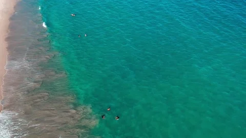 Drone view of beach shore Stock Footage 132932658