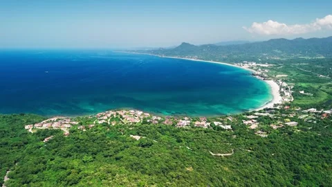 Drone View of Beaches from Punta Mita to Sayulita. Nayarit, Mexico Stock Footage 295798798