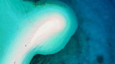 A drone view of the beautiful remote island of Kalanggaman in the Philippines. Stock Footage 160133211