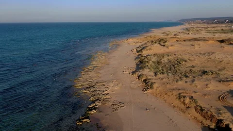 Drone view of beautiful seamless never ending footage while turquiose sea waves Stock-Footage 127155110