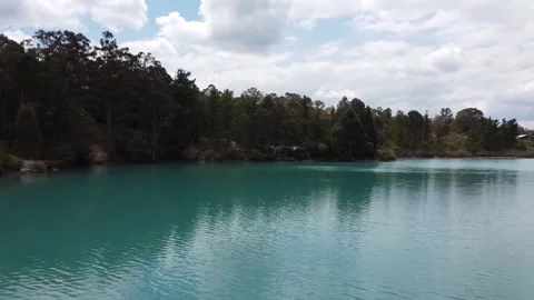 Drone view, blue lake and forest Stock Footage 172529962