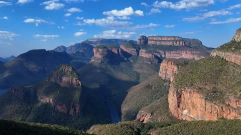 Drone View of Blyde River Canyon's Vast Landscape, South Africa Stock Footage 311884461