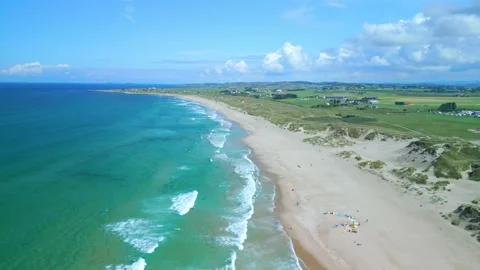 Drone view of Bore beach in Klepp, Norway Stock Footage 247022267