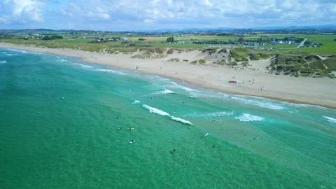 Drone view of Bore beach in Klepp, Norway Stock Footage 247022268