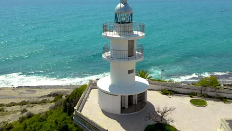 Drone view of Cabo Huertas in the Mediterranean Sea, Spain. Stock Footage 295310626