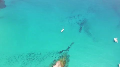 Drone View of Cala Clara and Cala Molins in Mallorca Stock Footage 280096818