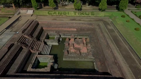 Drone View of Candi Tikus Royal Bathing Pool June 24 2026 Stock Footage 337774973