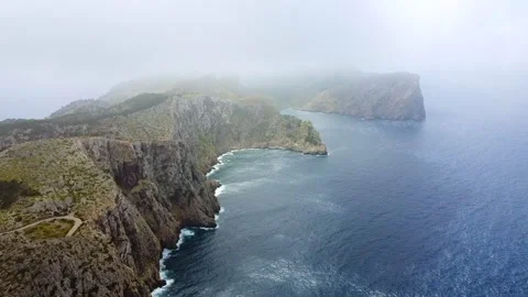 Drone View of Cap Formentor in Mallorca Stock Footage 280098460