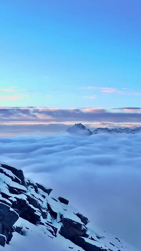 Drone view captures Mount Siguniang in Sichuan China with stunning landscape Vídeos de archivo 335074456