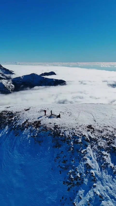 Drone view captures snowy Mount Psiloritis in Crete at midday. Stock Footage 335042866