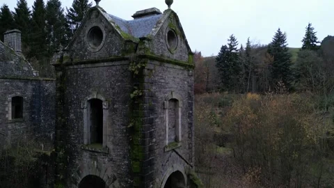 Drone View from Carmichael House Central Tower - Aerial Footage 4k Stock Footage 256043316