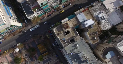 Drone view of central Athens from above Video stock 114437042