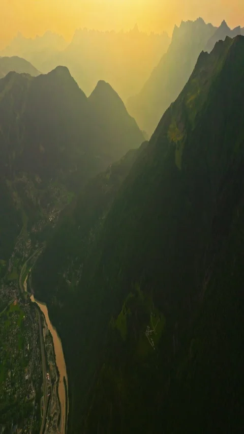 Drone view of Chamonix. Chamonix-Mont-Blanc is a resort town in France near the Video stock 302220284