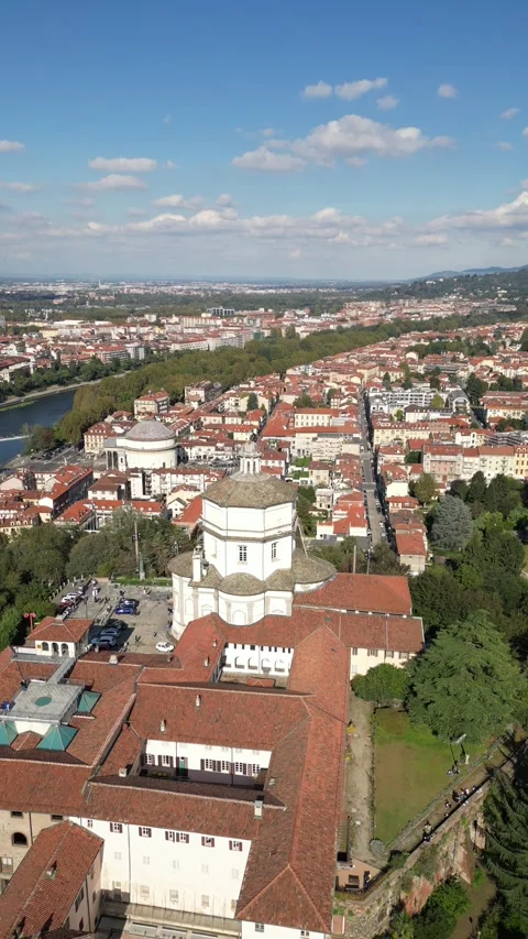 Drone View of Chiesa di Santa Maria del Monte dei Cappuccini Stock Footage 318796101