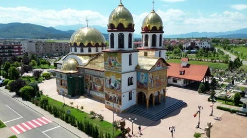 Drone view, chruch 2 Stock Footage 313062779