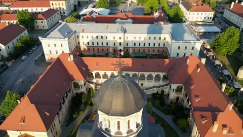 Drone view, chruch 3 Stock Footage 313062780