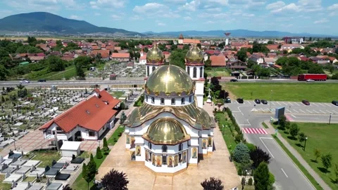 Drone view, chruch Stock Footage 313062781