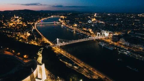 Drone view of Citadella. Budapest, Hungary Stock Photos