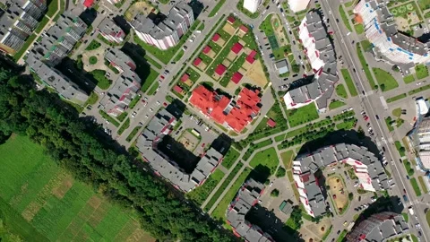 Drone view of city building block Stock Footage 135106024