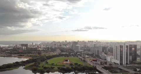 Drone View of City Skyline, Stock Footage 296603654