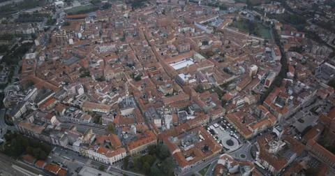 Drone View of the Cityscape from Above Stock Photos
