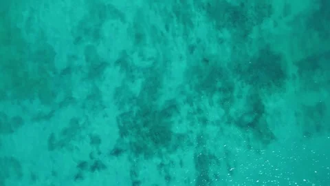 Drone view of clear and blue ocean Stock Footage 257264077